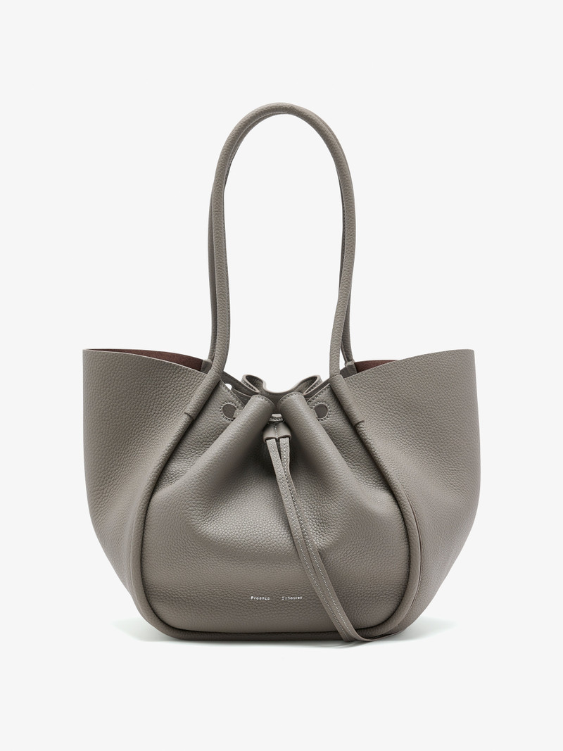 Large Ruched Tote in Soft Pebbled Calf - 1