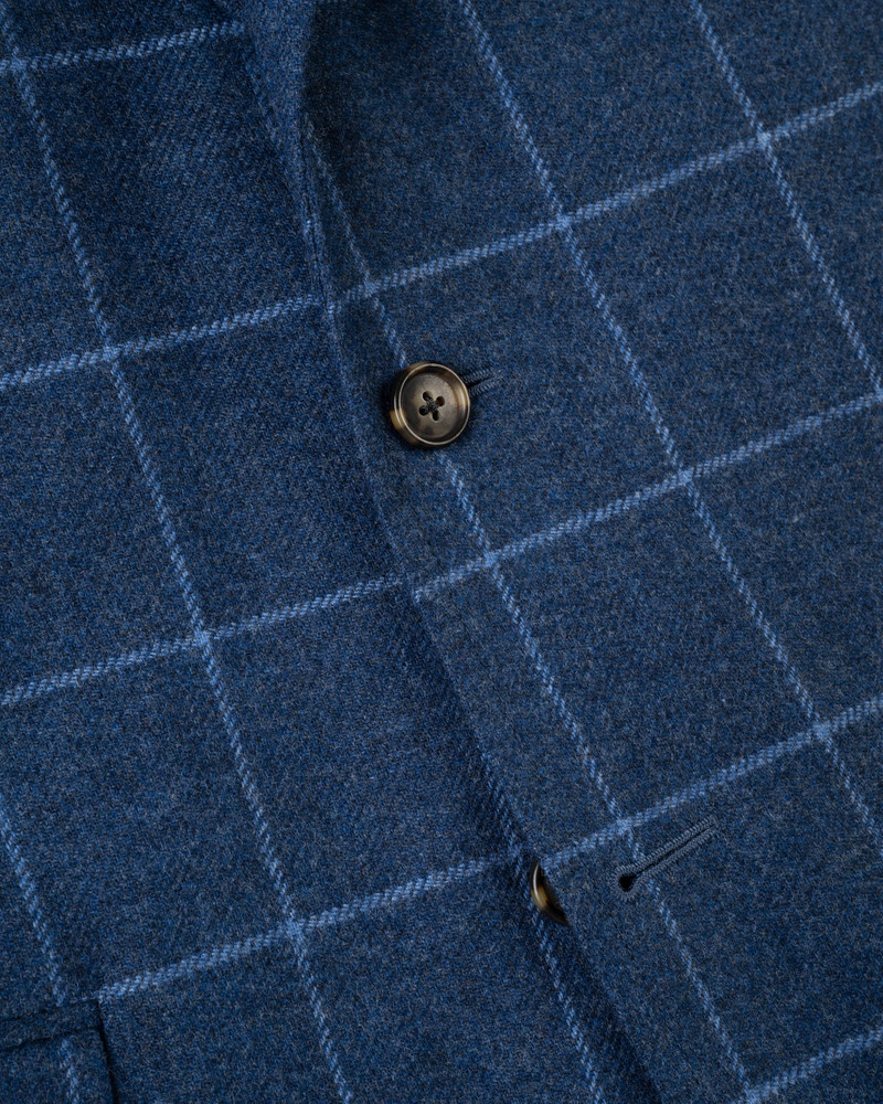 J. PRESS MADE-IN-CANADA MEDIUM BLUE WITH LIGHT BLUE WINDOWPANE SPORT COAT outlook