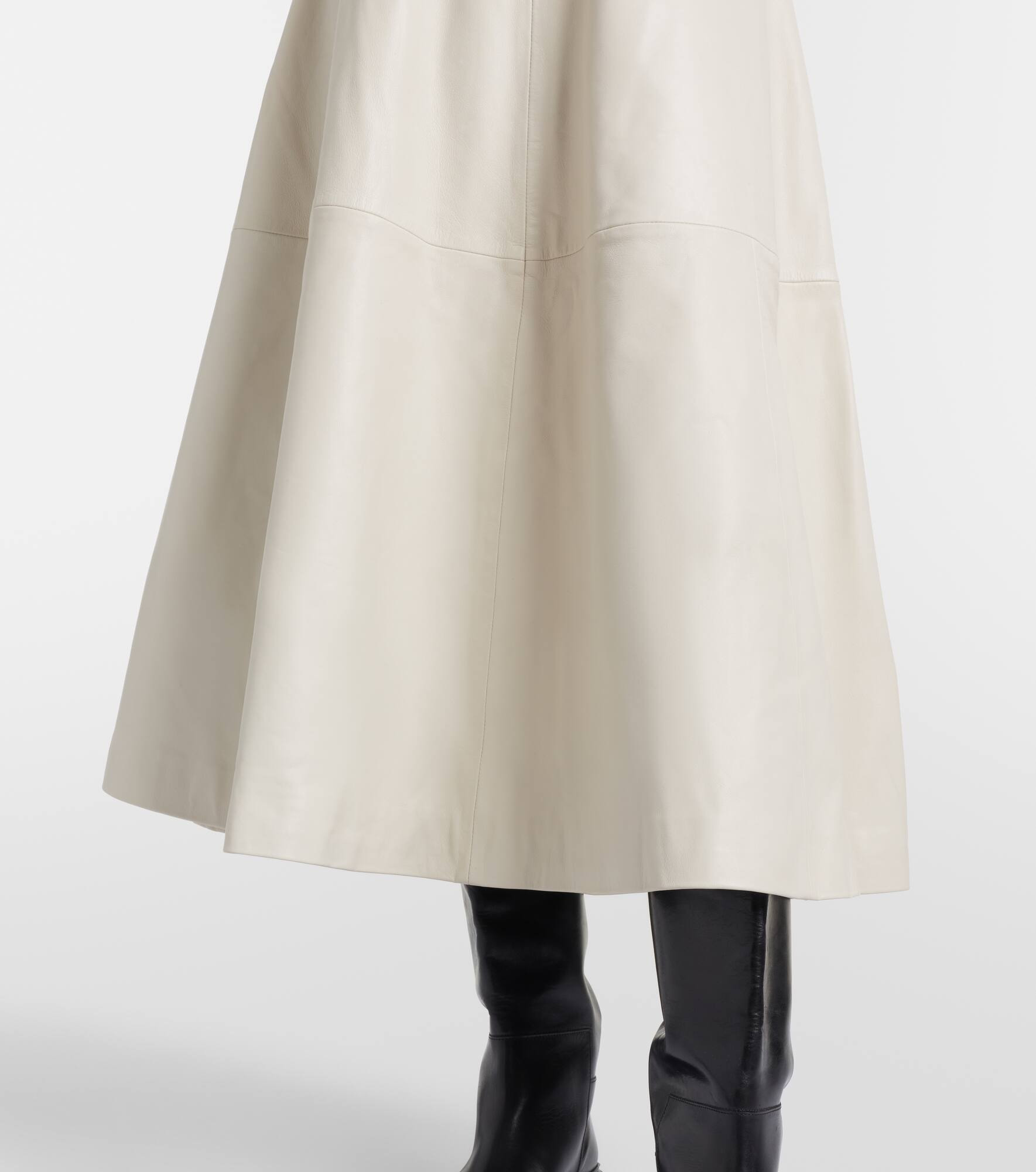 Leather maxi skirt - 5