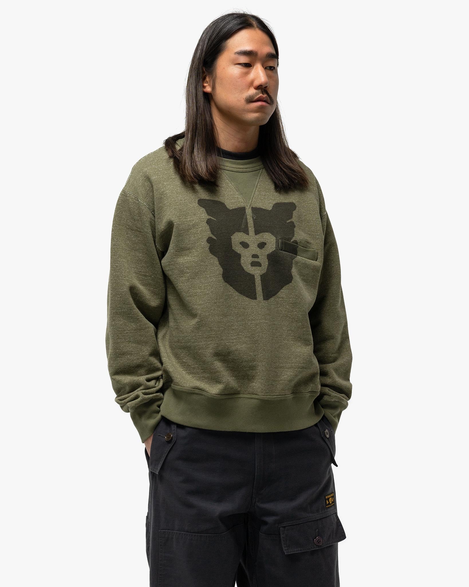 Military Sweatshirt Olive - 4