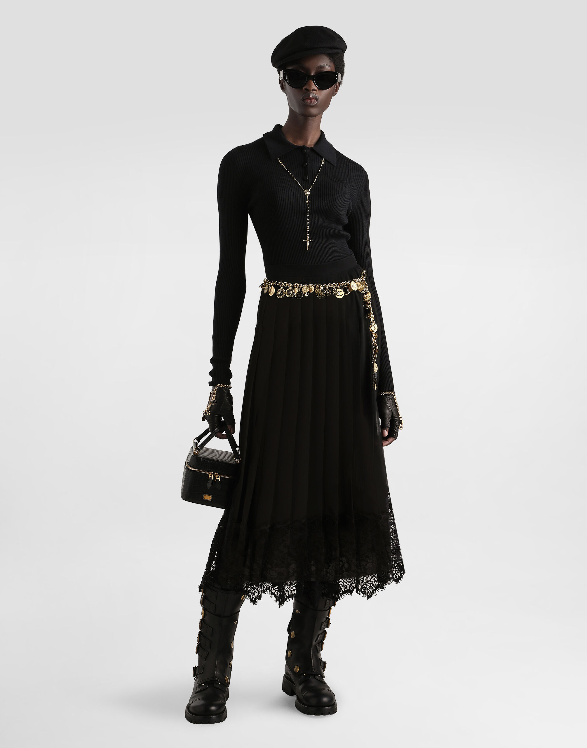 Pleated chiffon skirt - 2