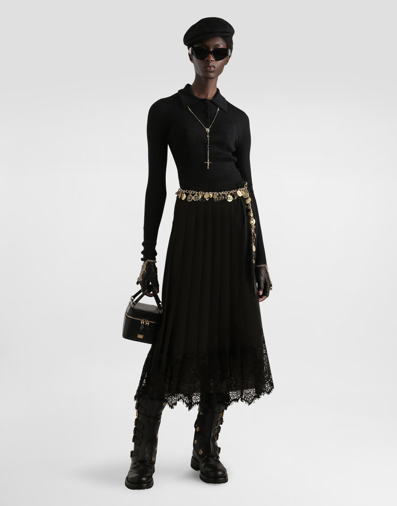 Dolce & Gabbana Pleated chiffon skirt outlook