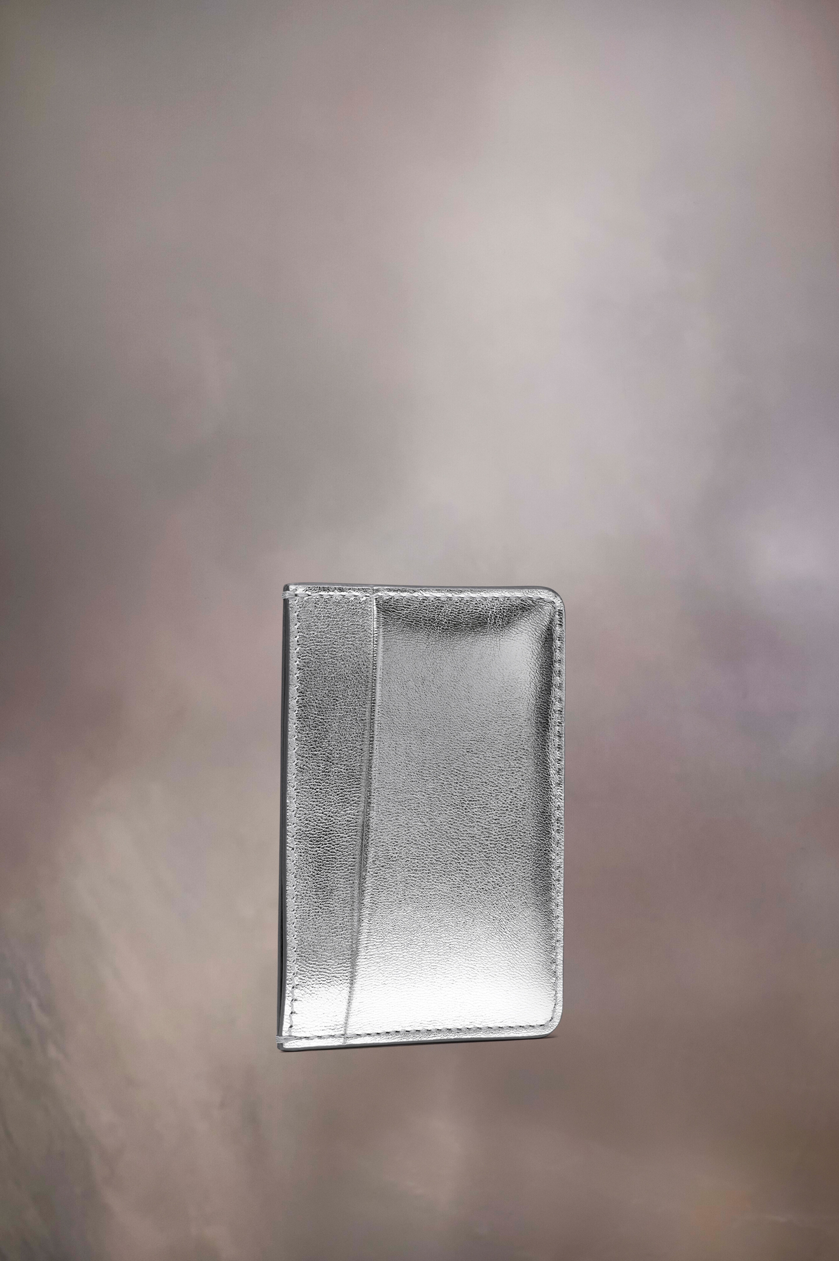 Metallized leather four stiches cardholder - 1