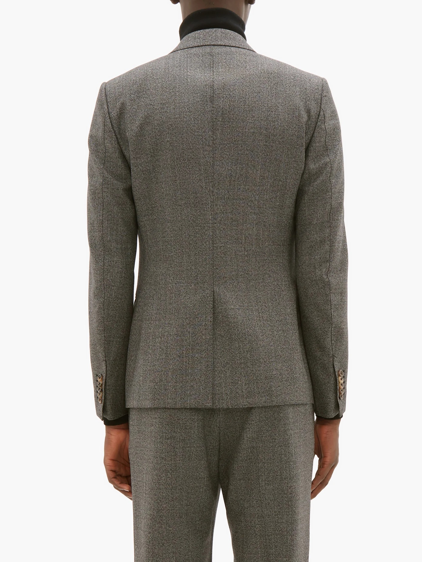 Double-breasted wool suit - 5