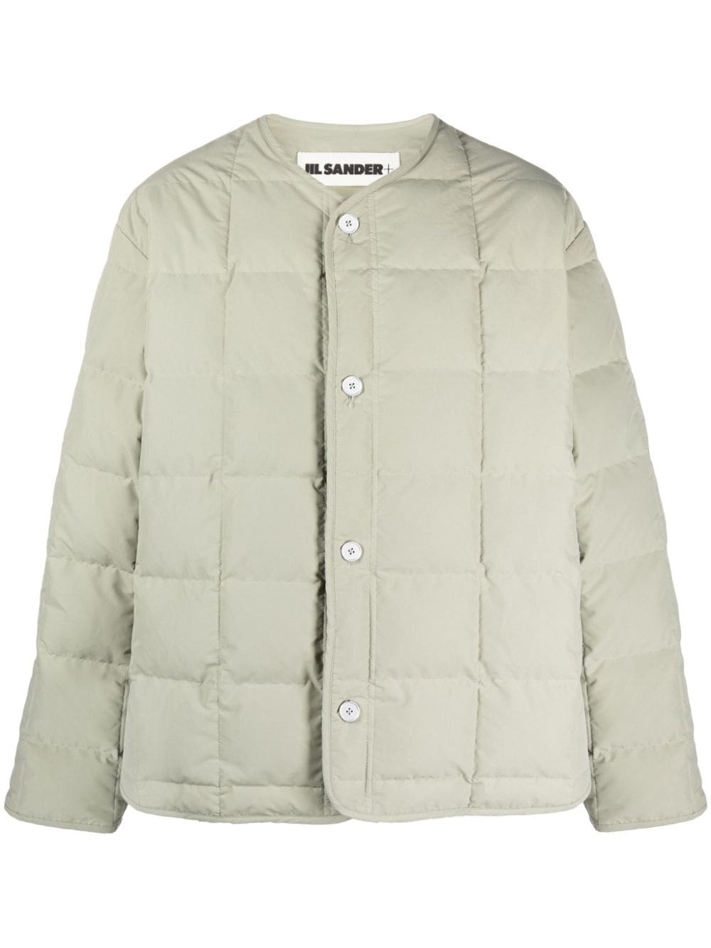 + round-neck quilted down packable jacket - 1