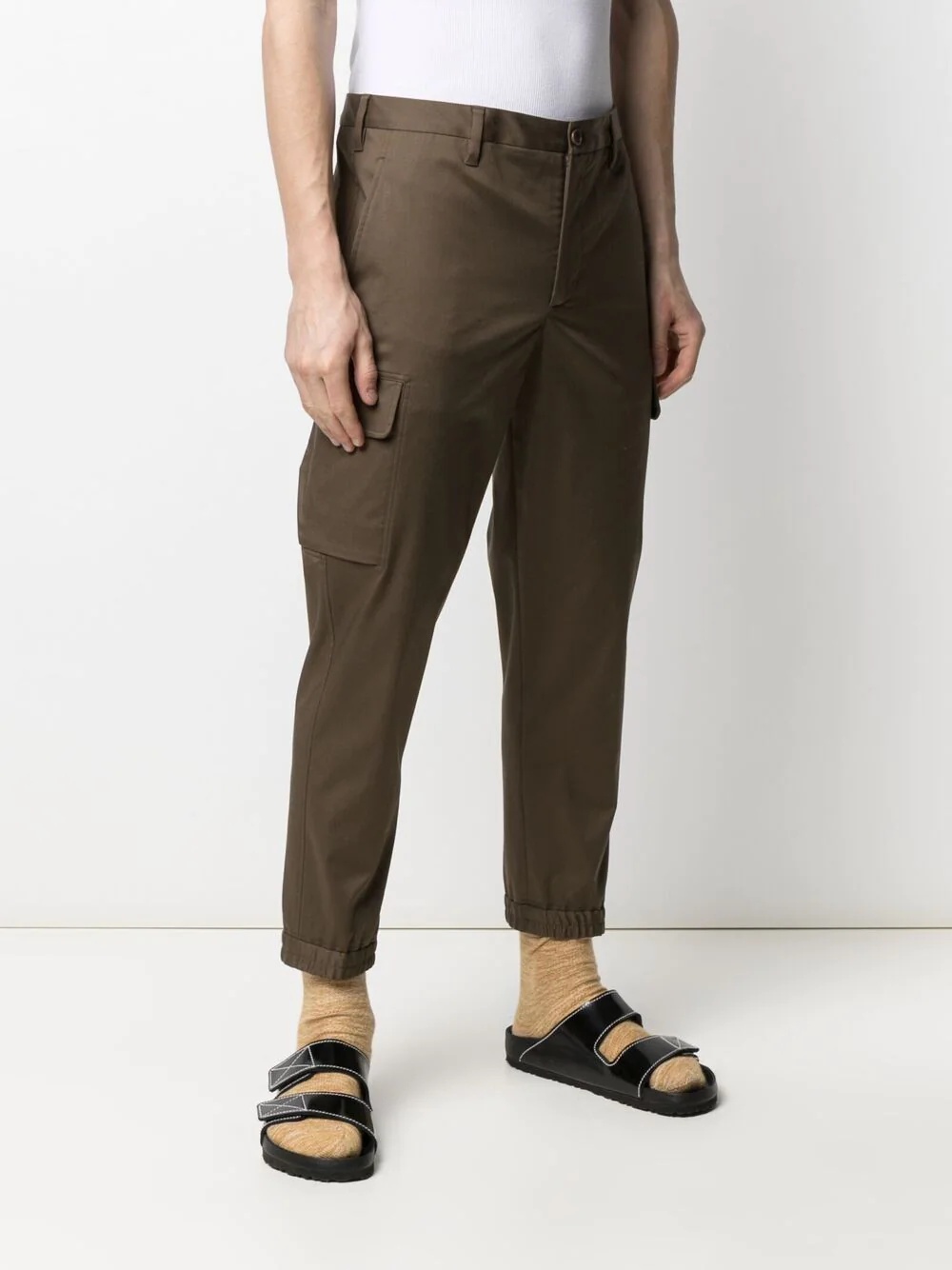 tapered cut cargo trousers - 3