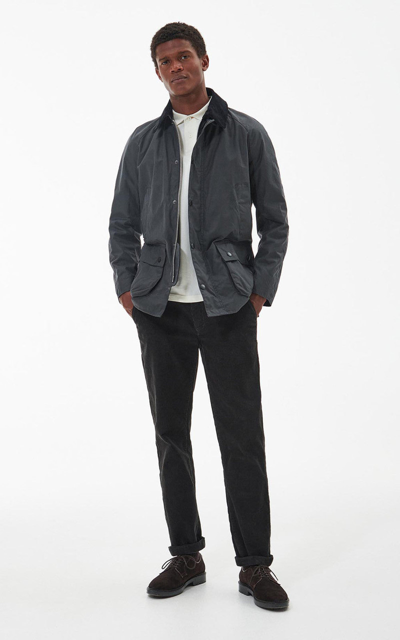 Barbour ASHBY WAX JACKET GREY outlook