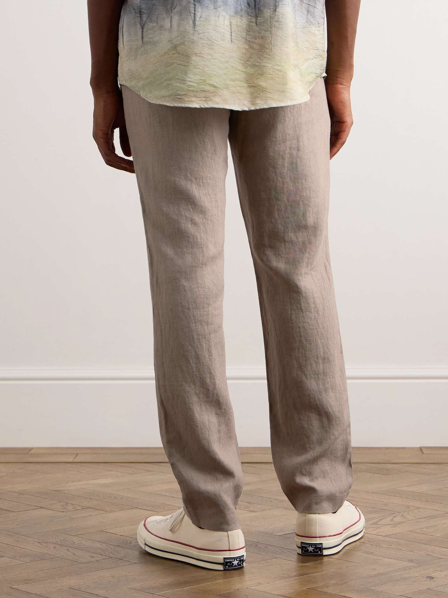 Theo 1454 Tapered Linen Trousers - 4