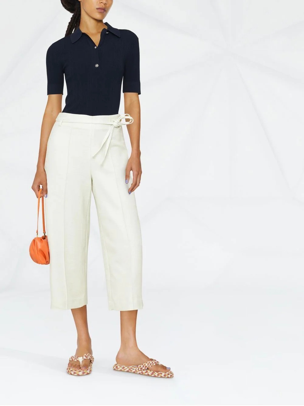 cropped panama trousers - 2
