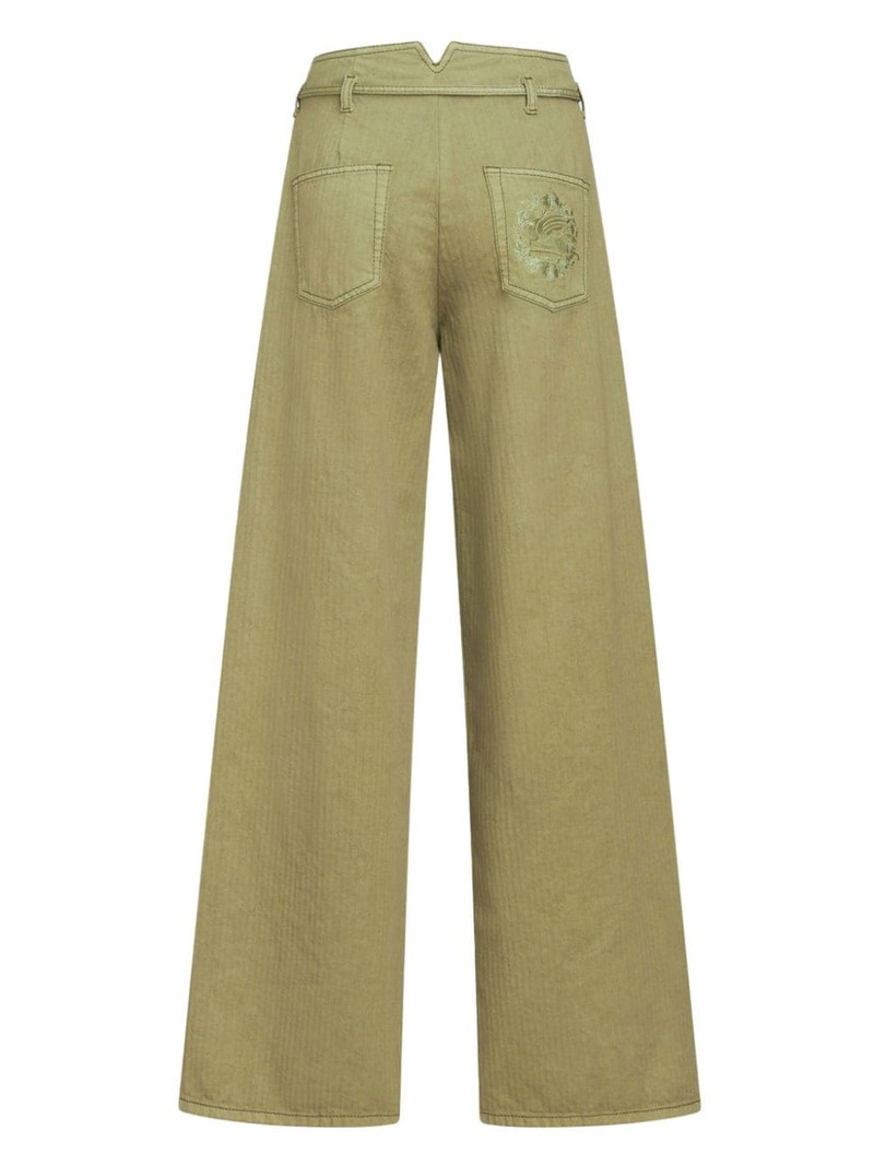 Pegaso-embroidered wide-leg jeans 7