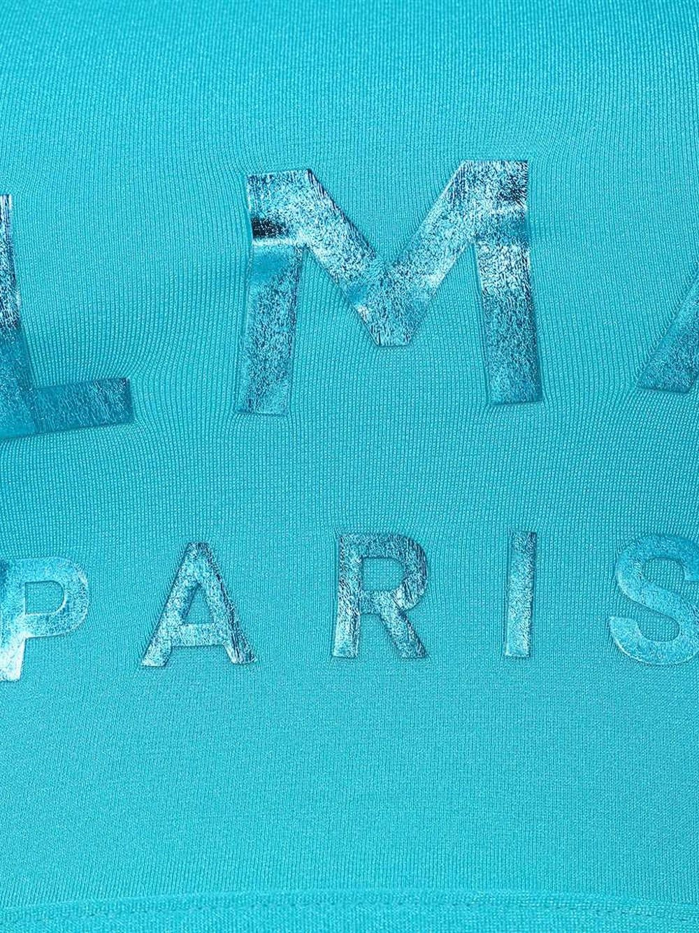 logo-print one-shoulder bikini - 3