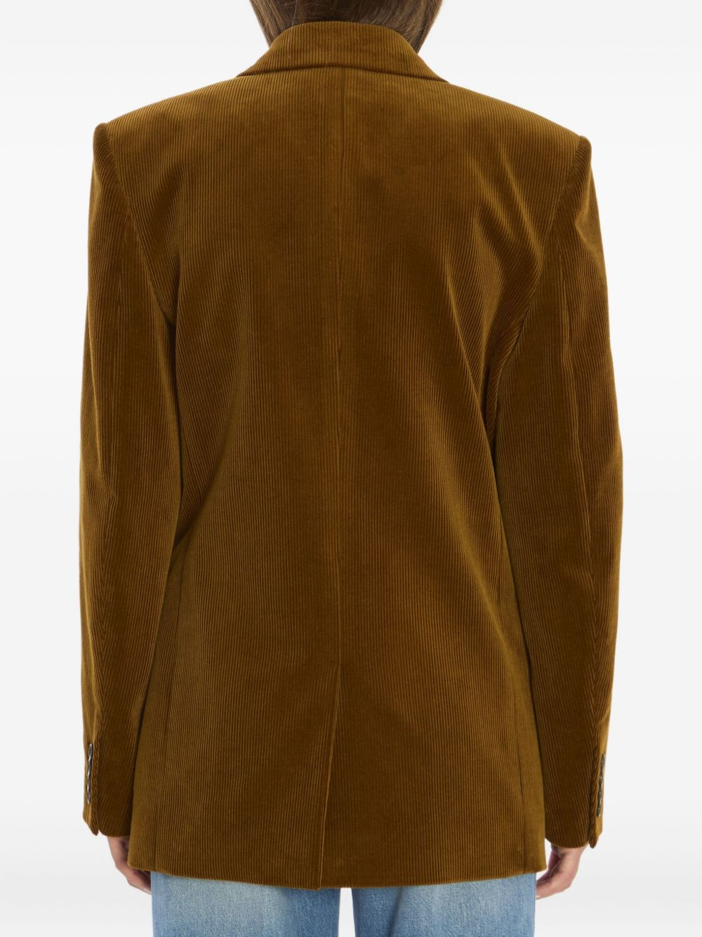 corduroy double-breasted blazer - 4