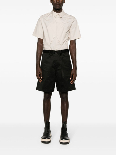 sacai wide-leg cotton chino shorts outlook