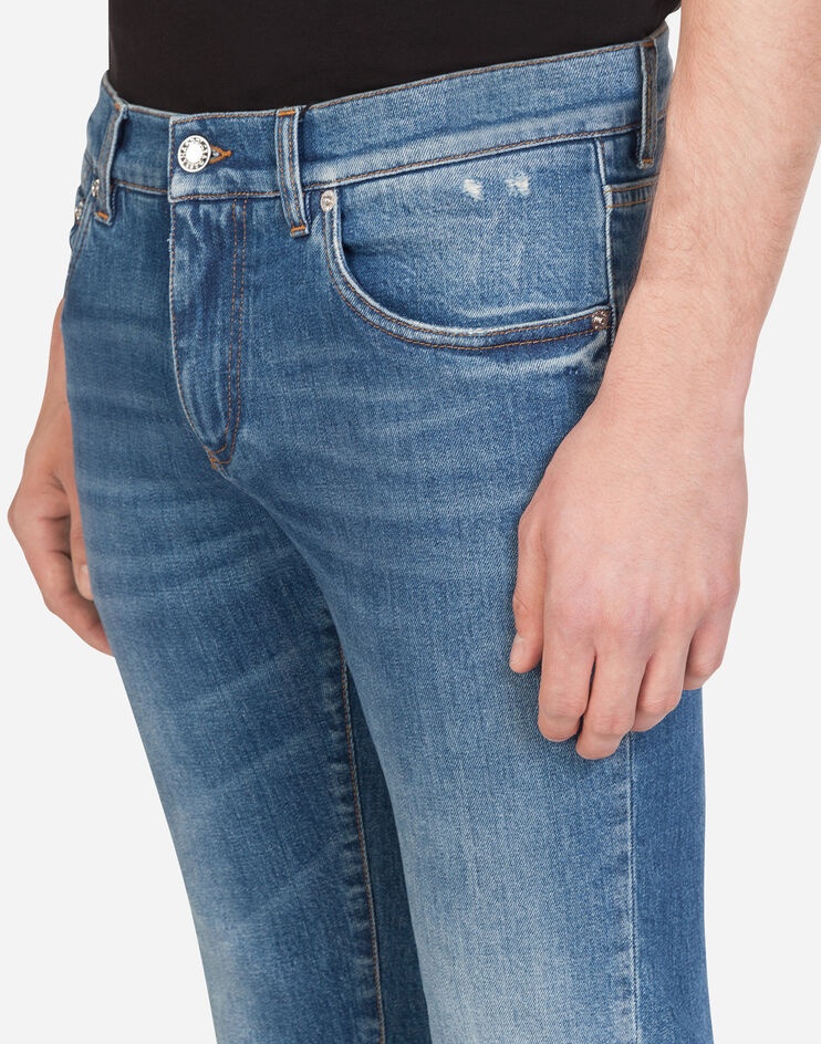 Stretch skinny jeans with small abrasions - 4