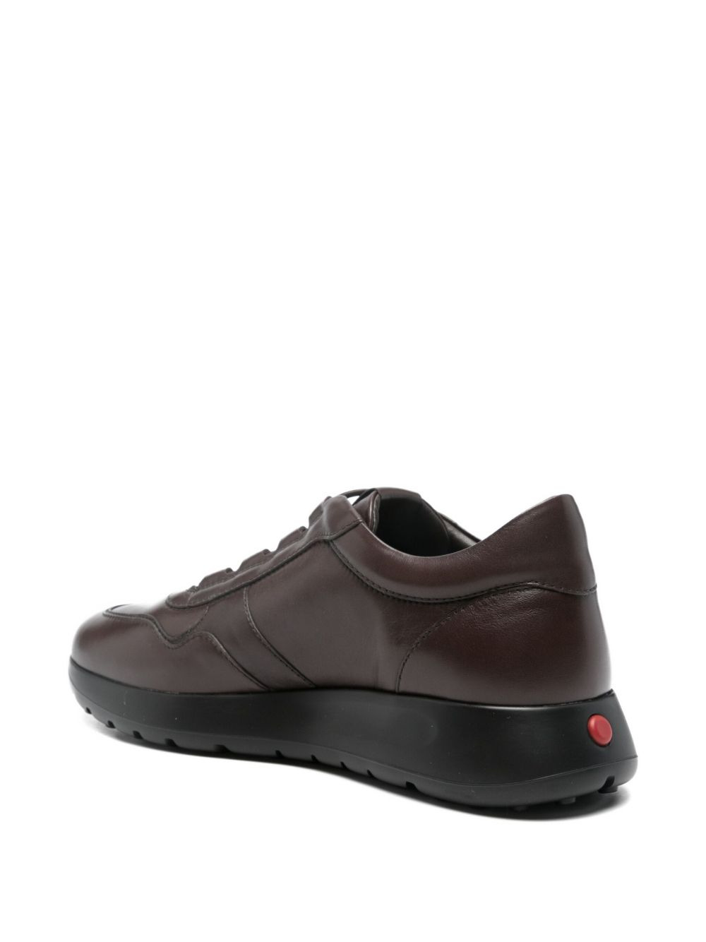 leather lace-up sneakers - 3