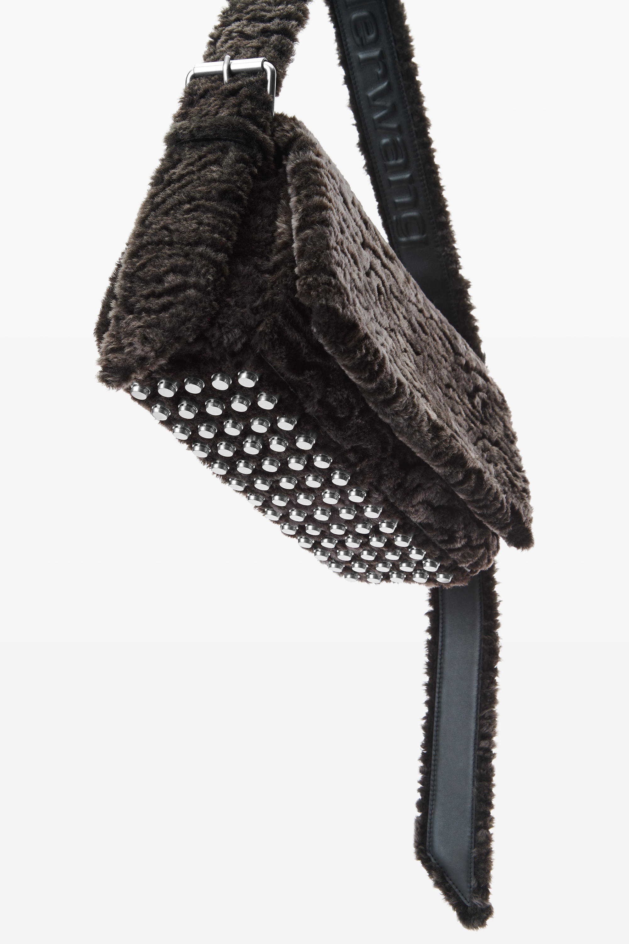 online-exclusive ricco medium flap bag in lamb shearling - 2