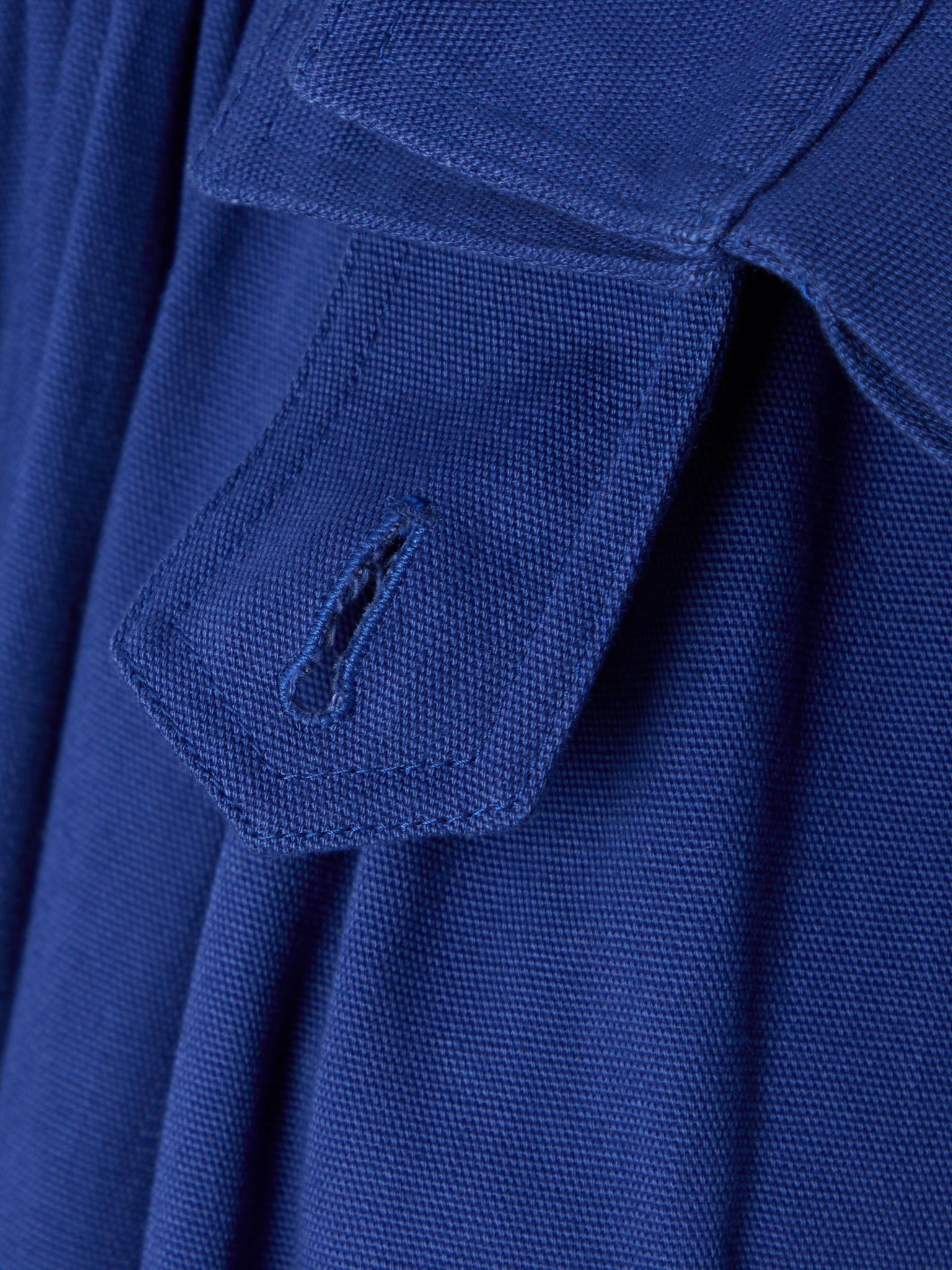 Gathered cotton-canvas jacket Blue - 6