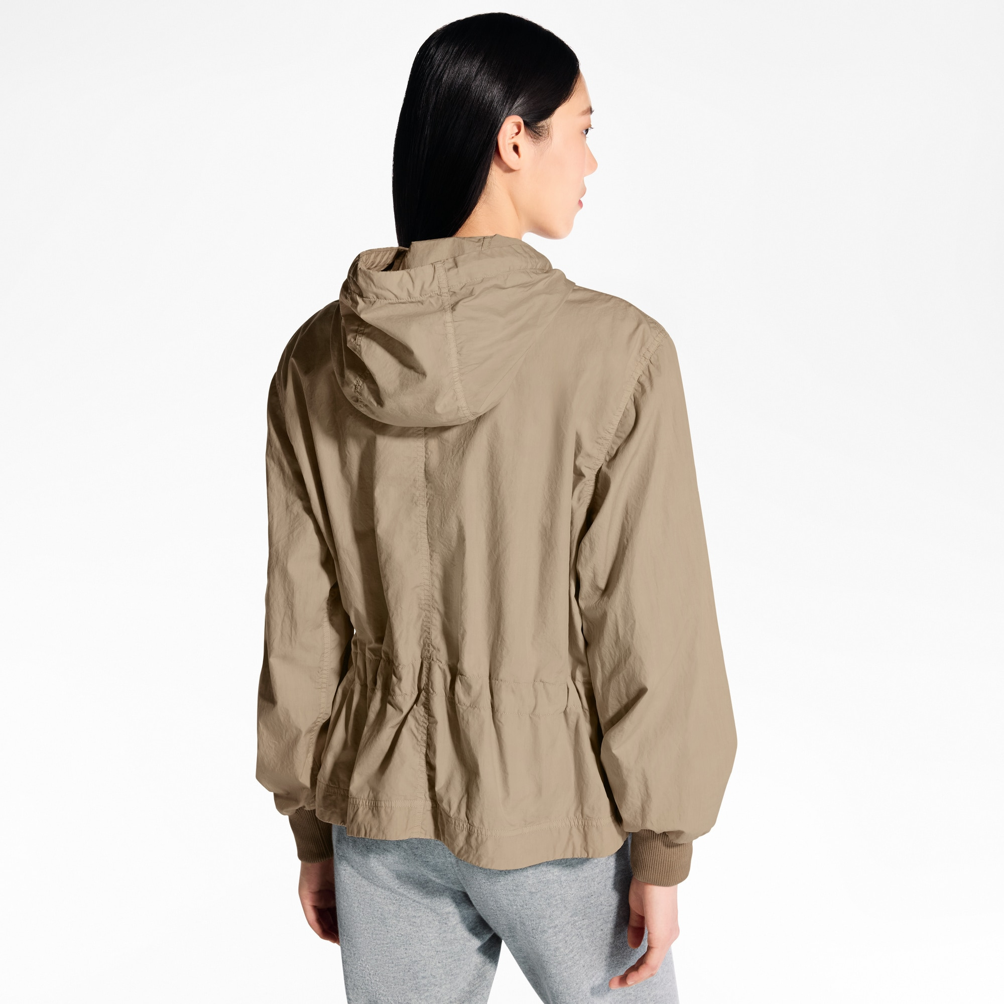 Peach-Effect Peplum Parka - 5
