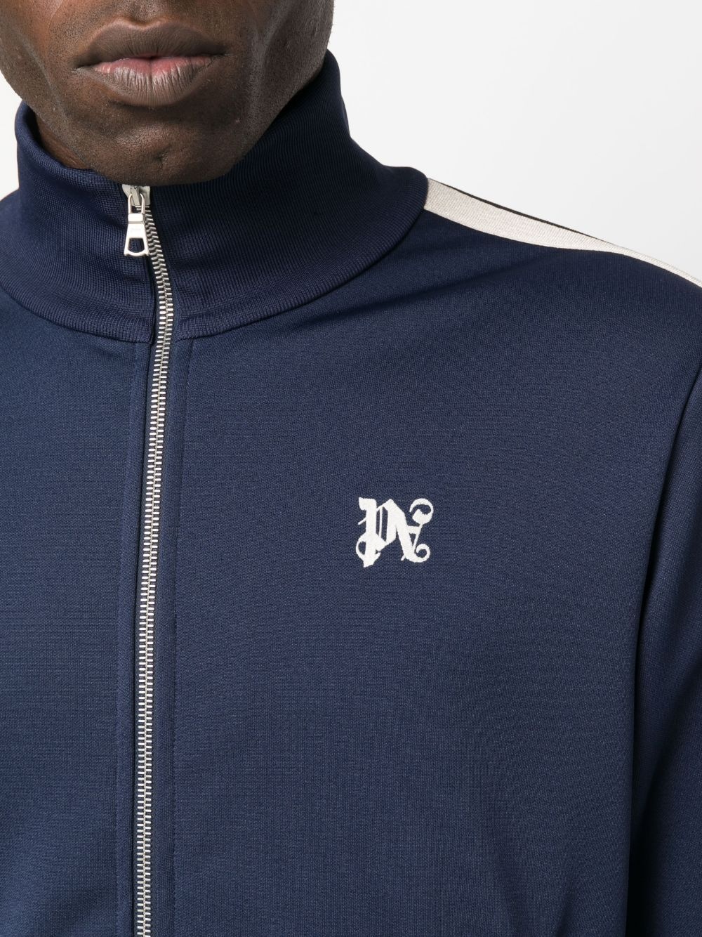 logo-embroidered track jacket - 5