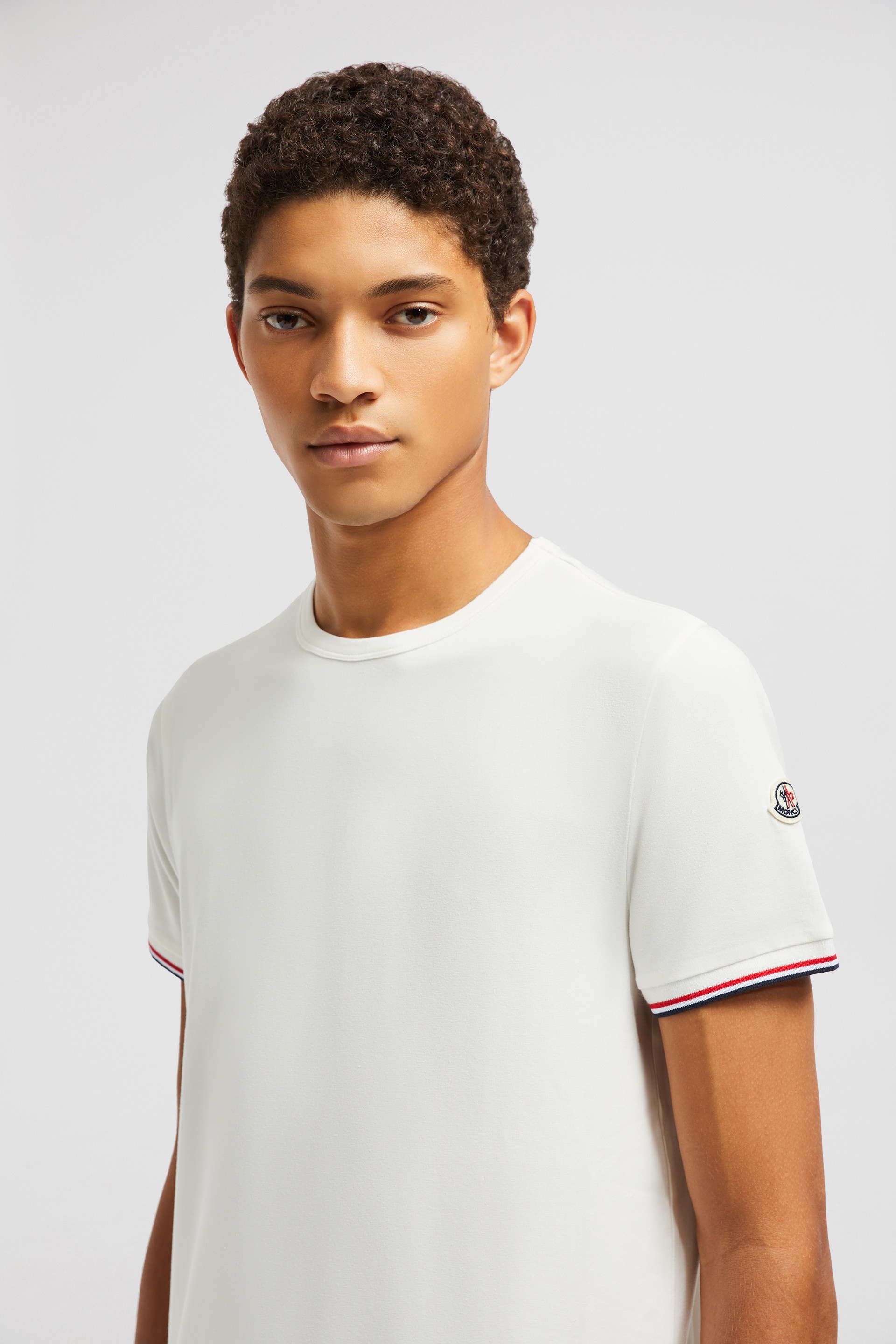 Tricolor-Trimmed Cotton T-Shirt - 4