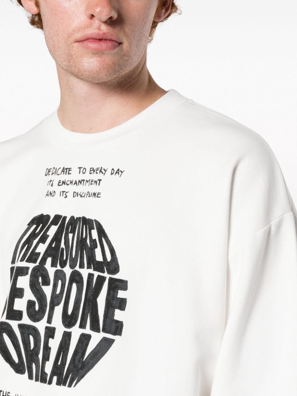 slogan-print cotton sweatshirt - 5