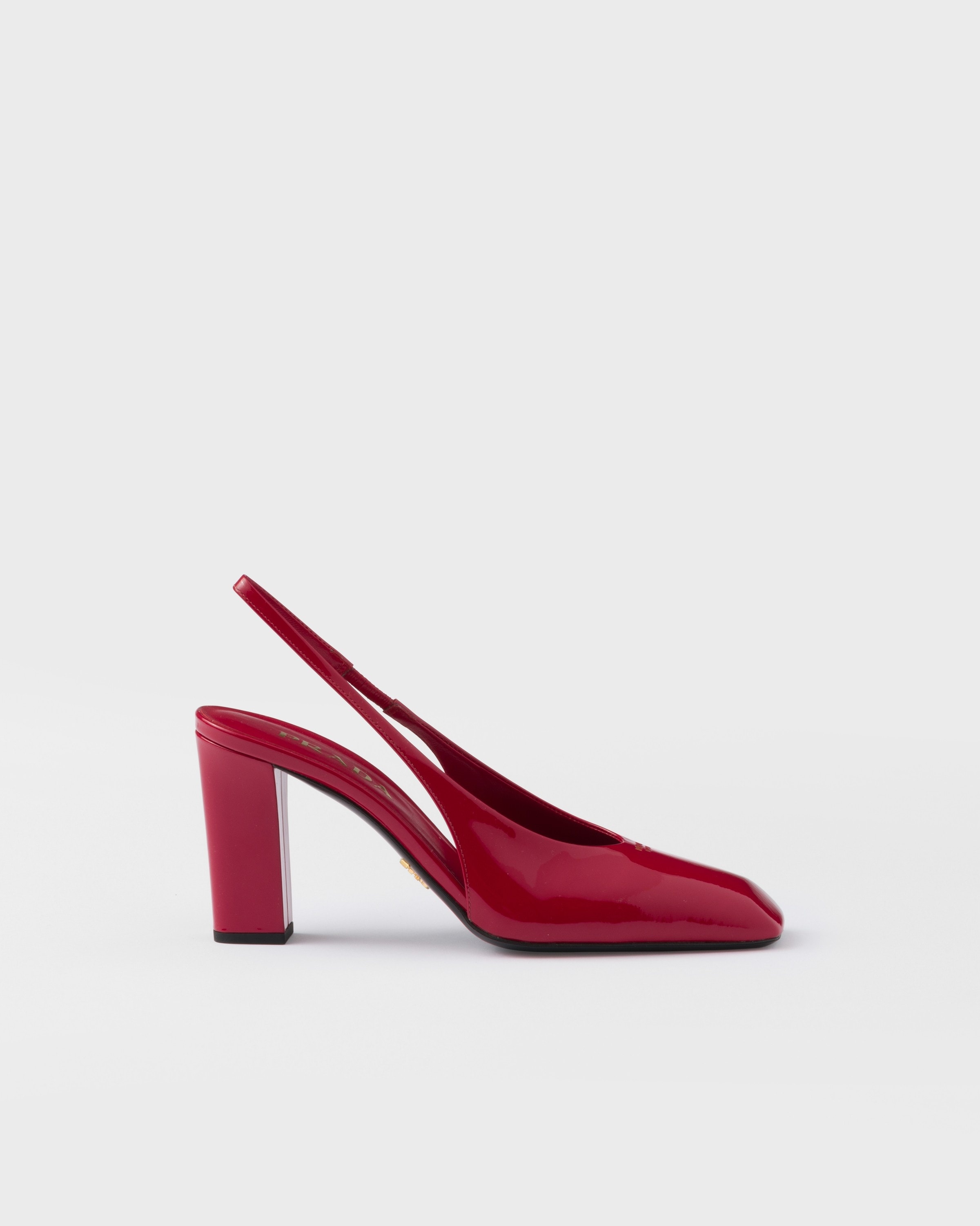 サンダル・ミュール PRADA | Patent-leather pumps 1I154N_069_F0236_F_055 Prada 55mm patent-leather Slingback Pumps | White | FARFETCH