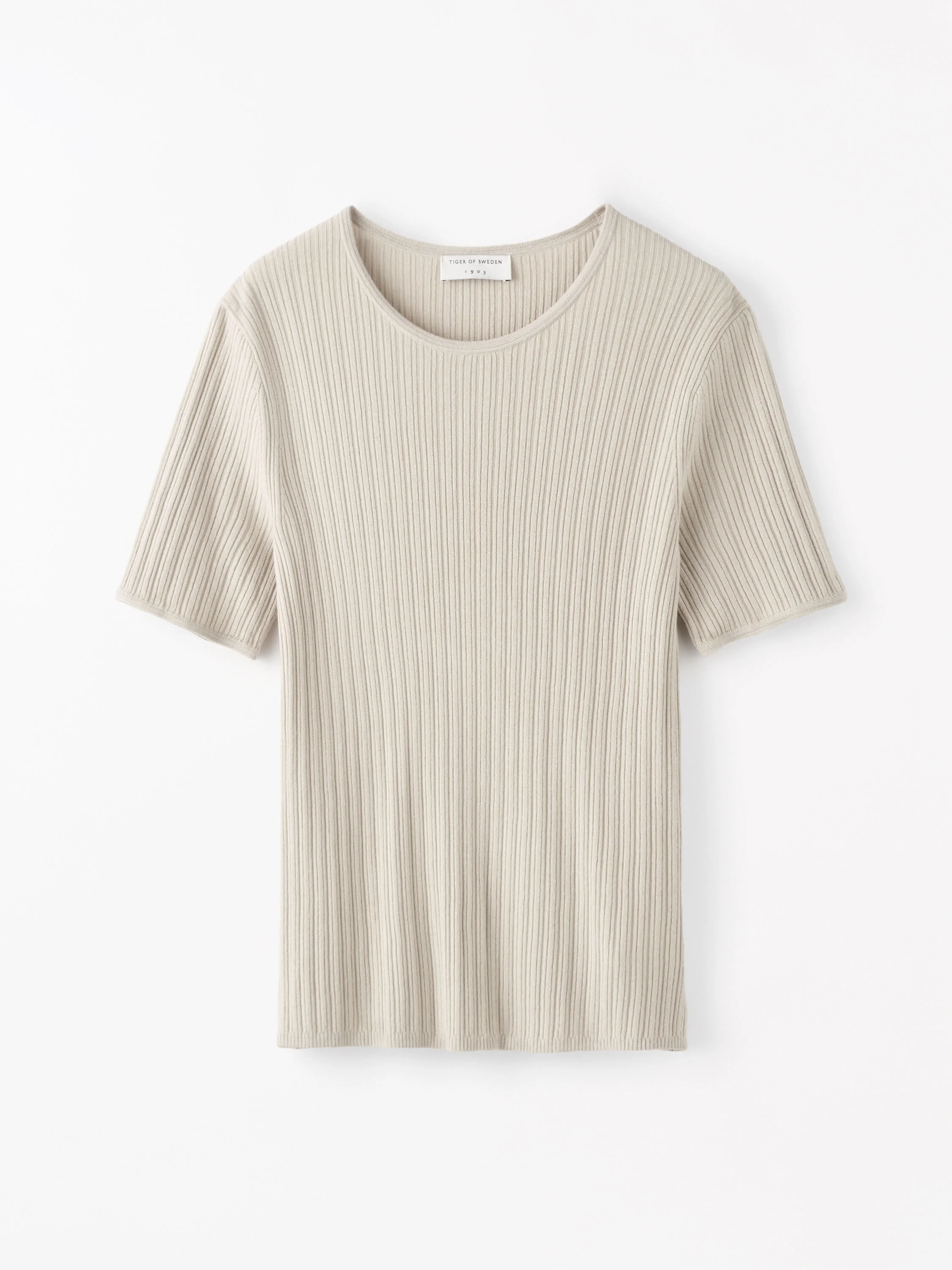 Mae Knitted Ribbed T-shirt - 1