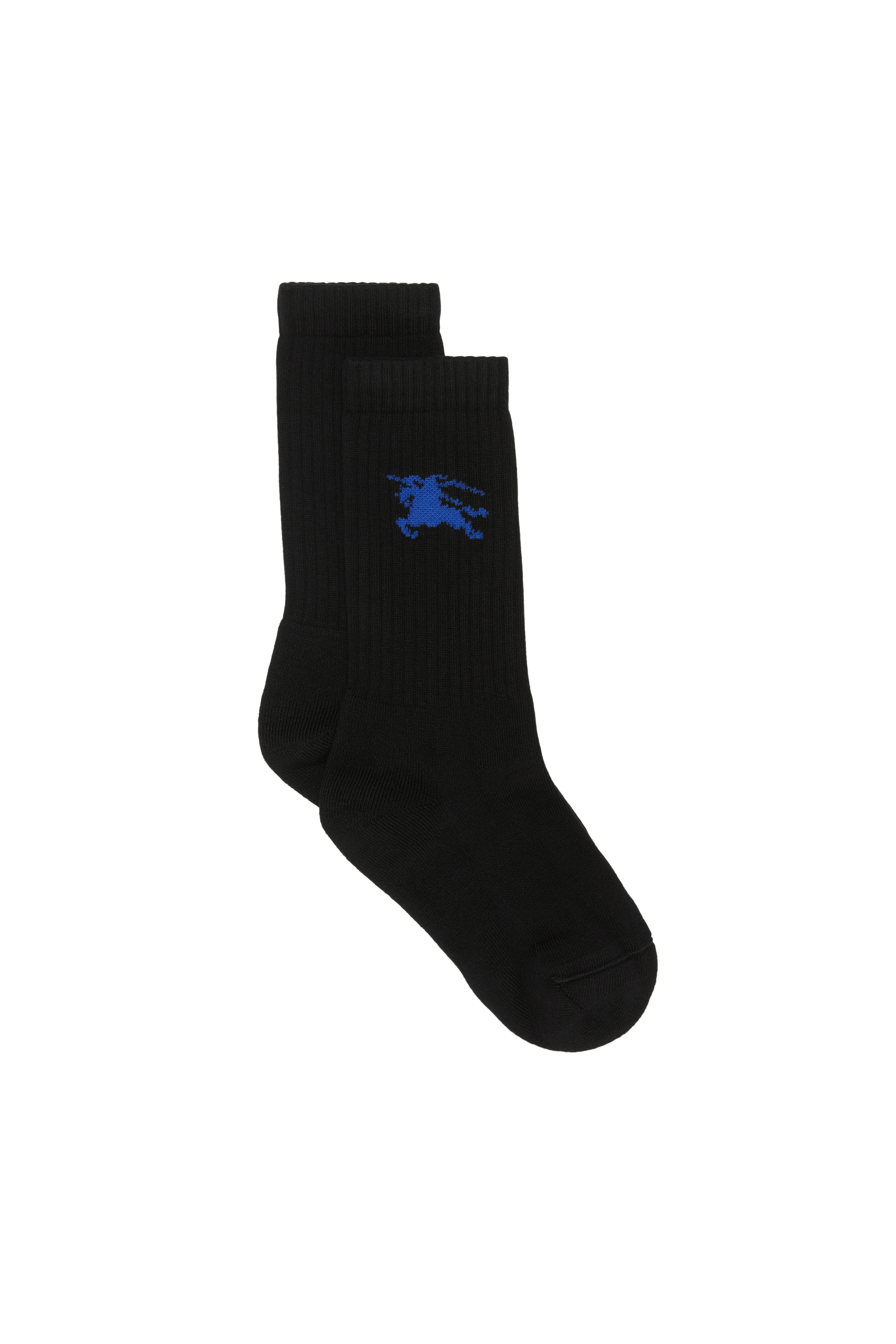 burberry Ribbed Cotton Blend Socks in Black at Nordstrom - 2