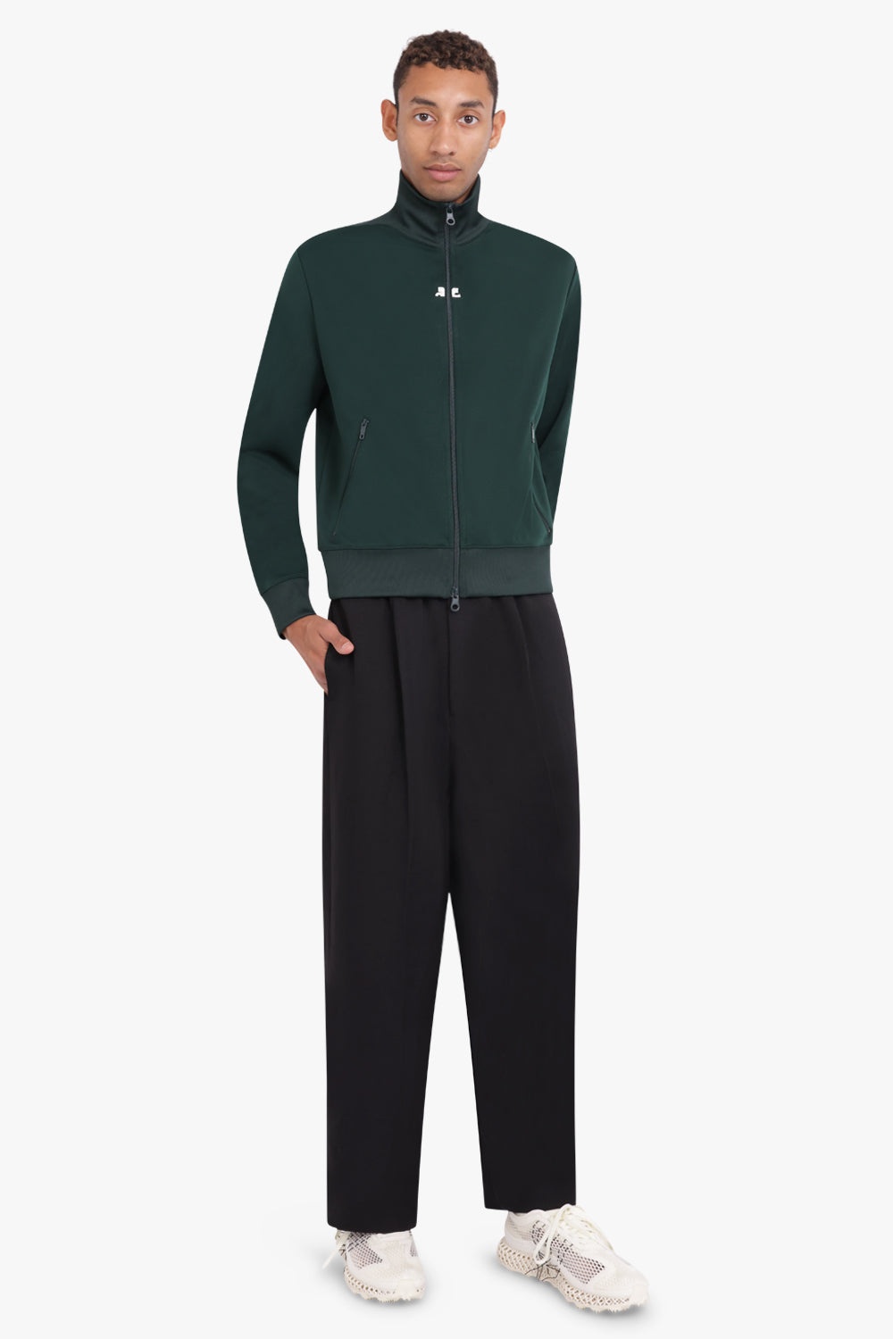 INTERLOCK TRACKSUIT JACKET | DARK GREEN - 2