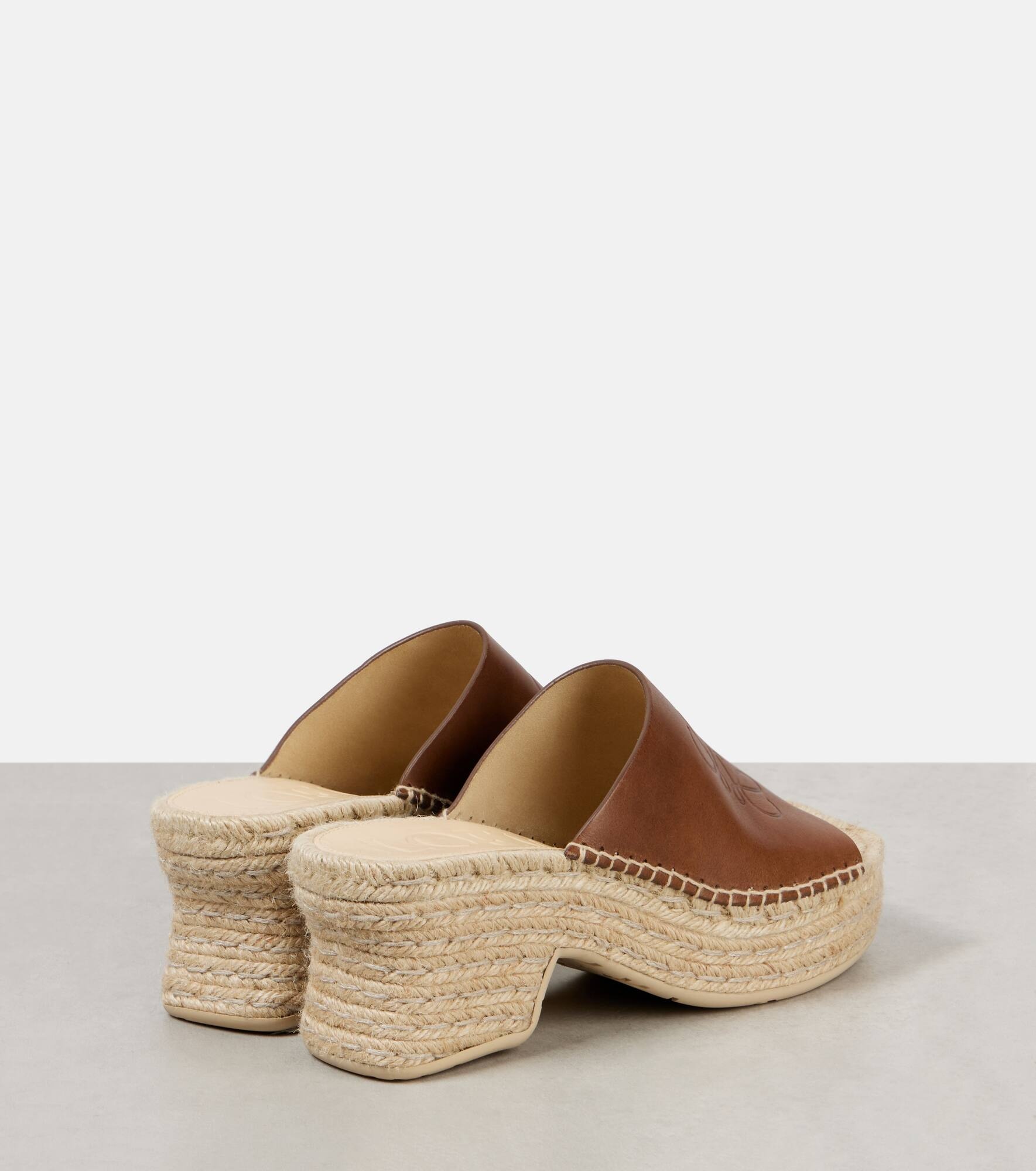Paula's Ibiza Petal 80 leather espadrille wedges - 2