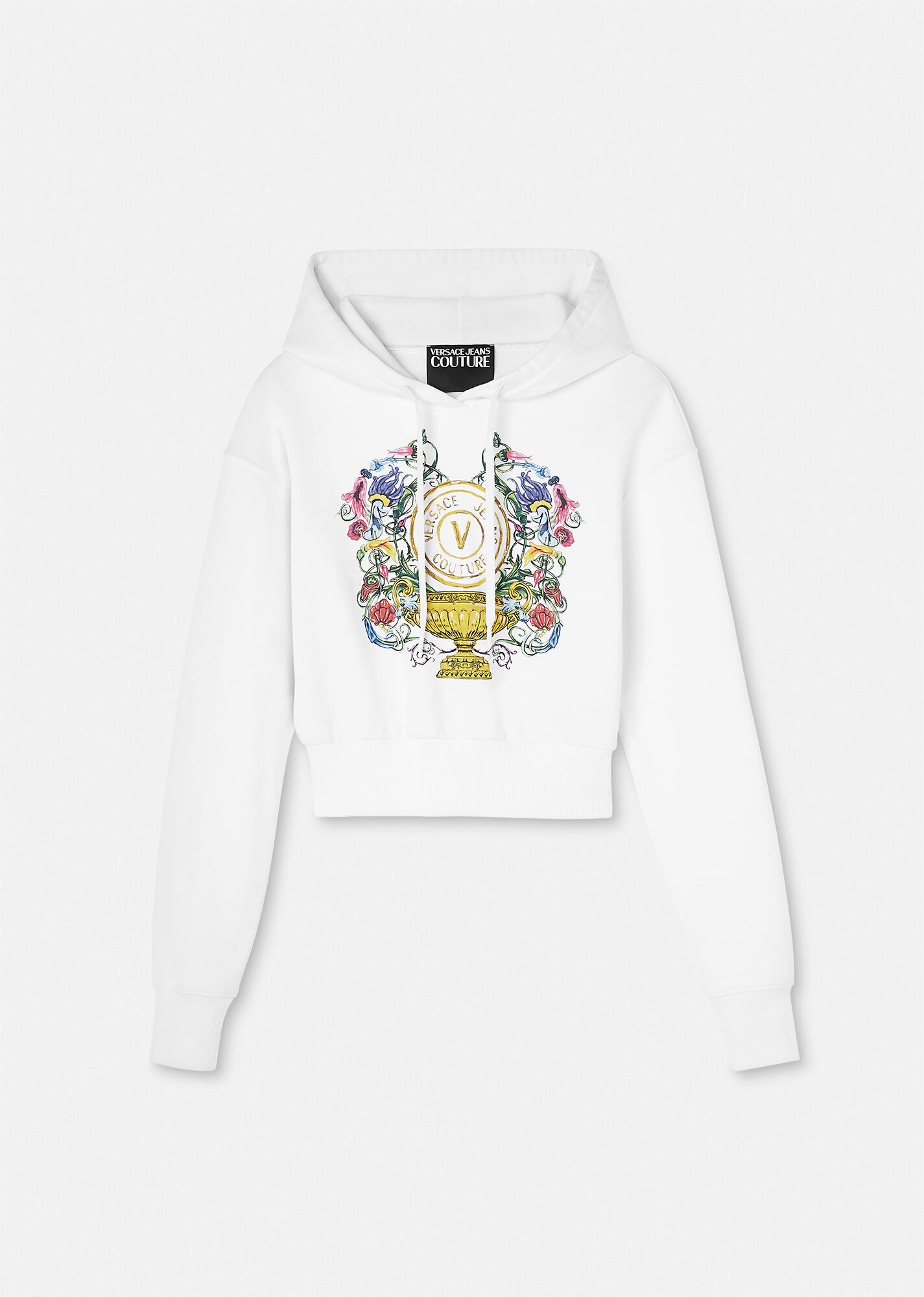 V-Emblem Garden Crop Hoodie - 1