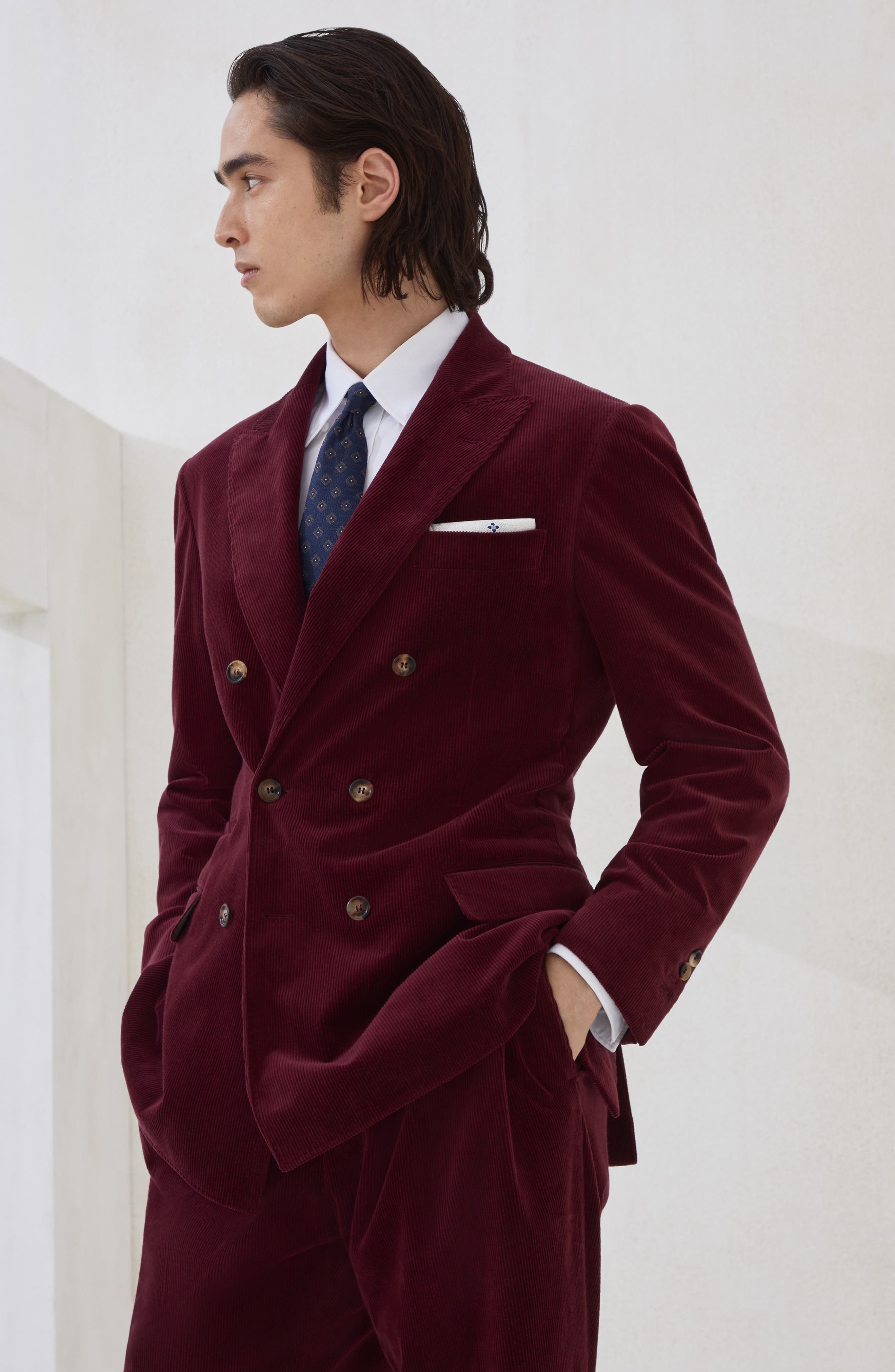 Brunello Cucinelli Uconstructed blazer in Amaranth at Nordstrom - 5