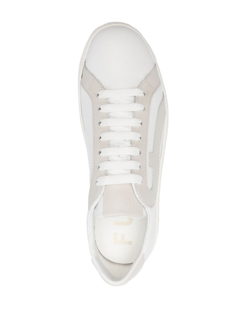 Arch-motif leather sneakers - 4