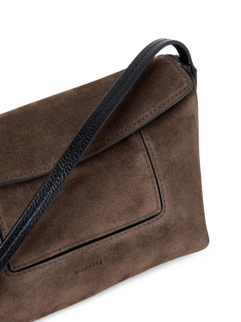 Women's Mini Penelope Suede Slouch Shoulder Bag - Palissander Suede 4