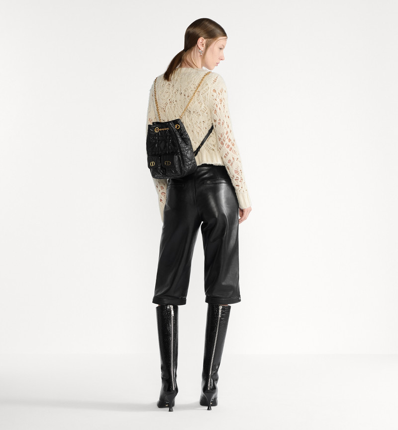 Medium Dior Caro Multicarry Backpack with Chain 7