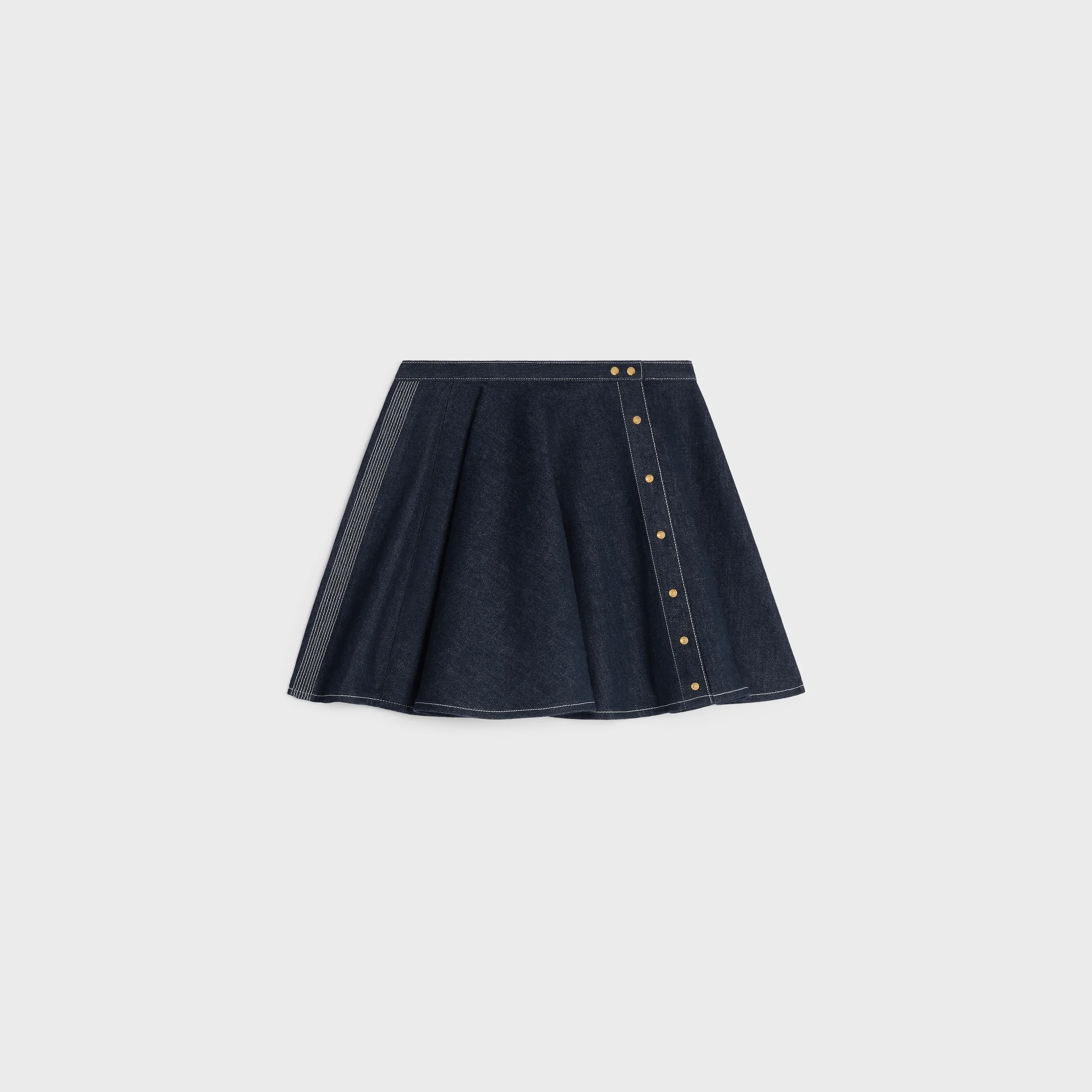peplum skirt IN LIGHTWEIGHT cotton DENIM - 1