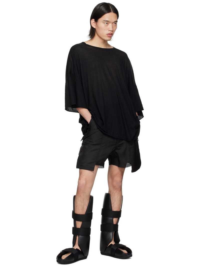 Rick Owens Black Stefan Cargo Shorts outlook