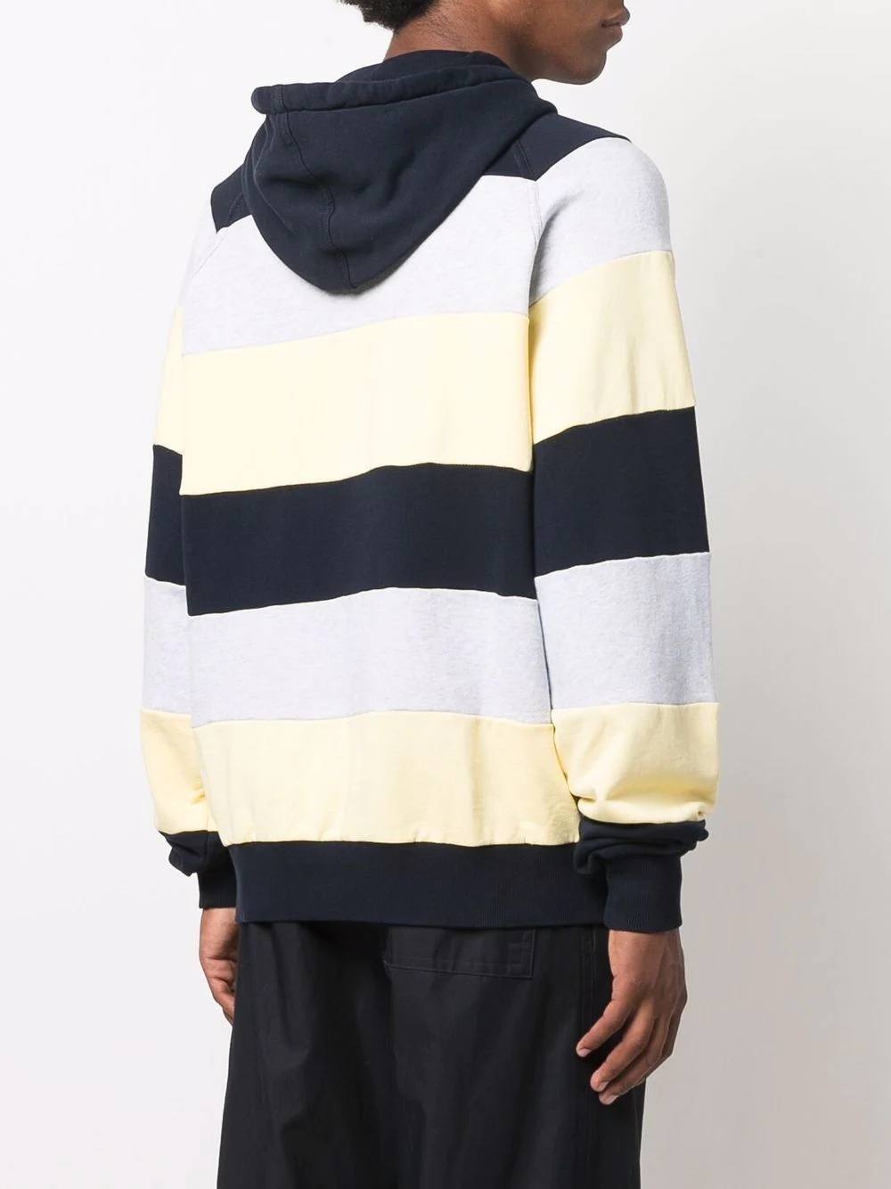 stripe-print cotton hoodie - 5