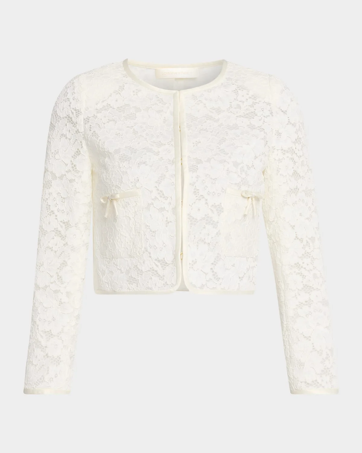 Junetta Floral Lace Cropped Jacket - 1