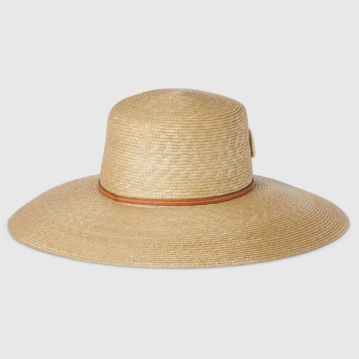 Straw wide-brim hat - 4