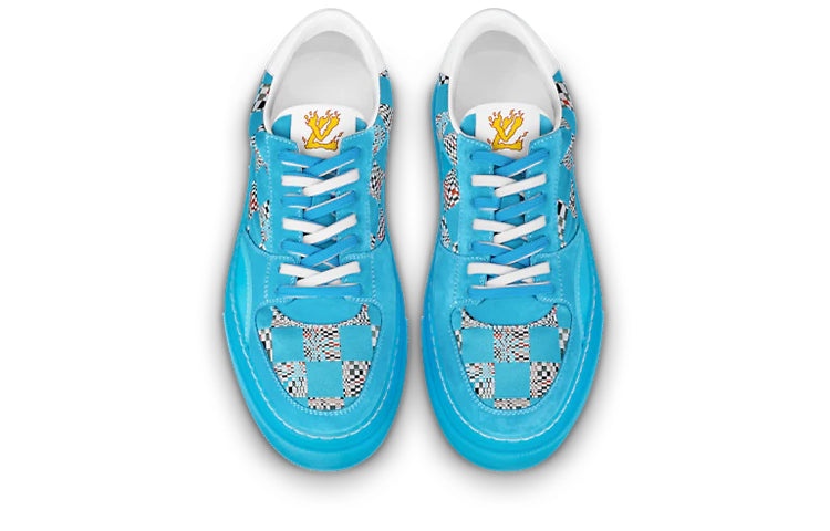 LOUIS VUITTON Ollie Sneakers 'Blue Plaid Monogram' 1A8Q55 - 3