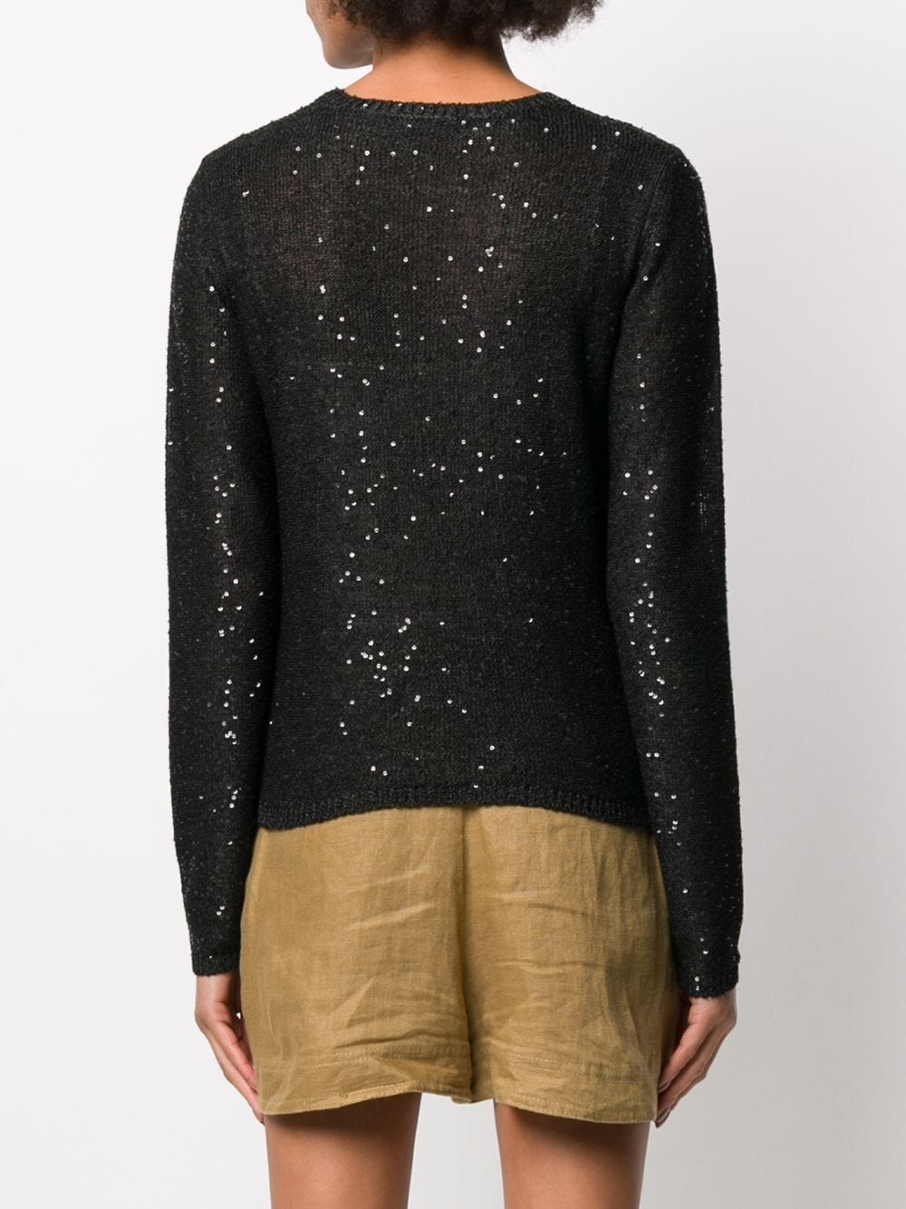 sequin loose knit jumper - 4