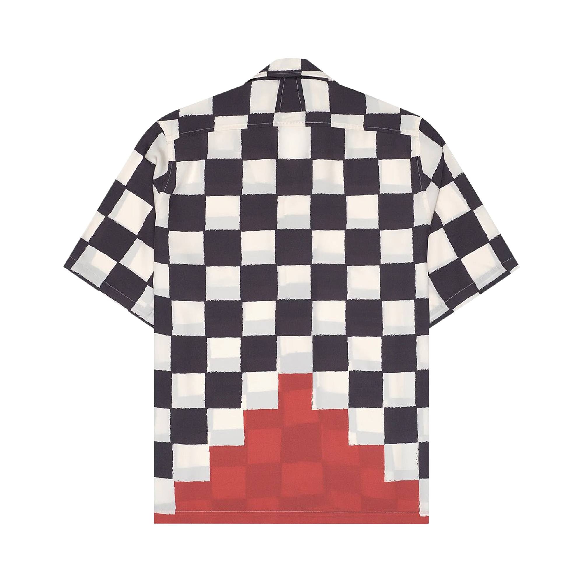 Rhude Checkered Shirt 'Ivory/Black/Red' - 2