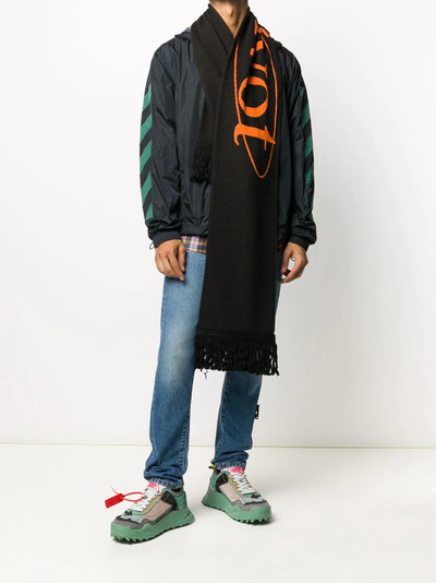 Off-White intarsia-knit scarf outlook