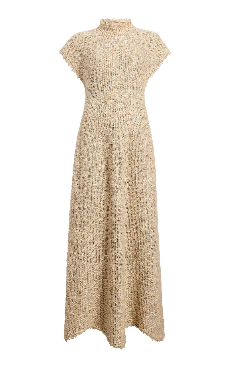 Ema Knit Hemp-Silk Maxi Dress tan - 1