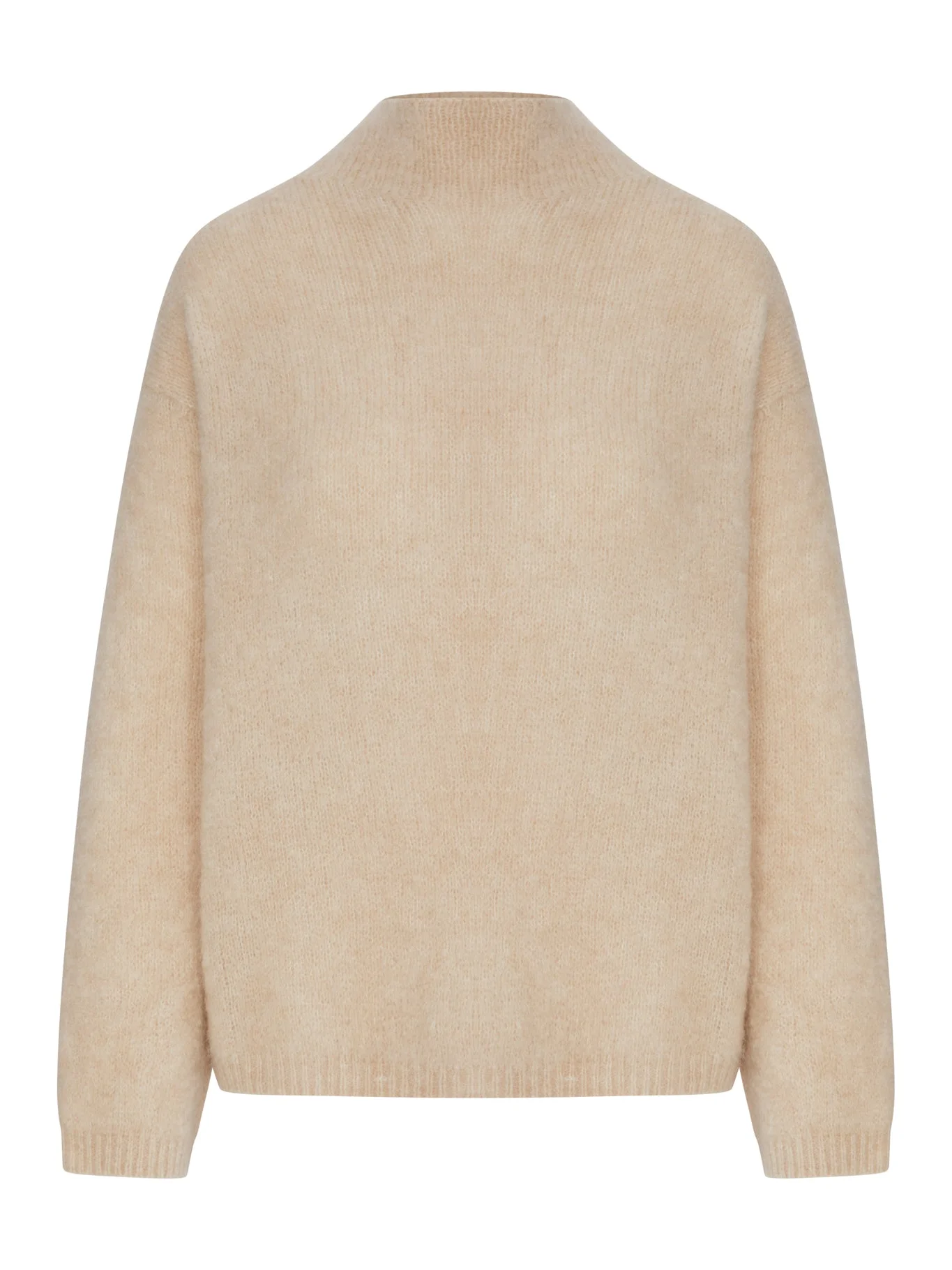 ALPACA BLEND SWEATER WITH HIGH NECK - 1