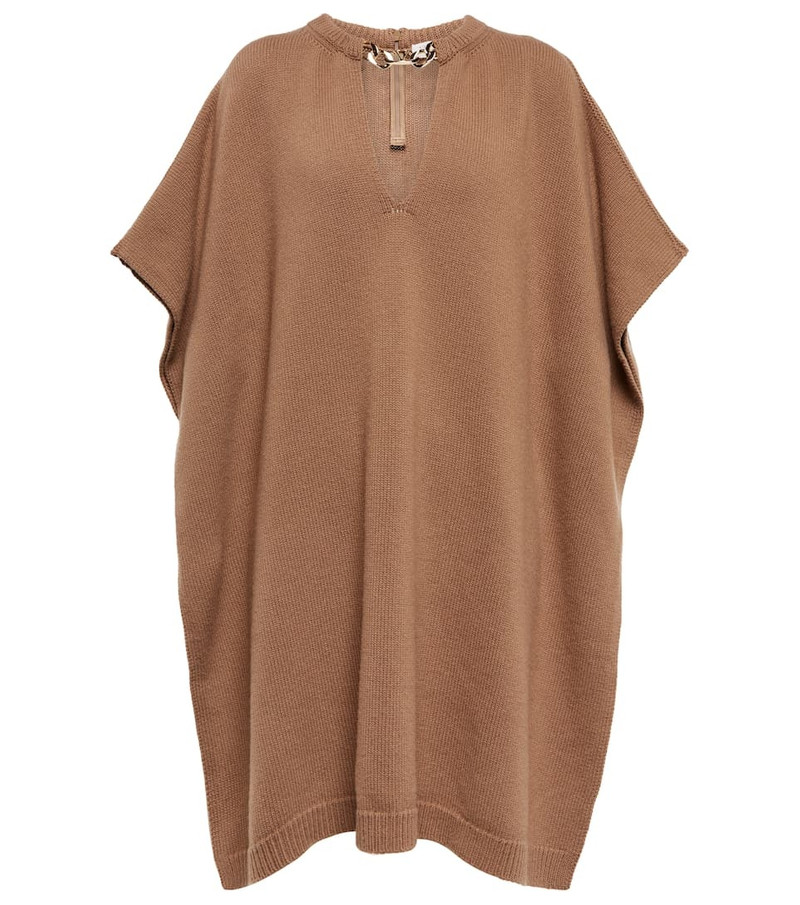 VLogo Chain virgin wool poncho 1