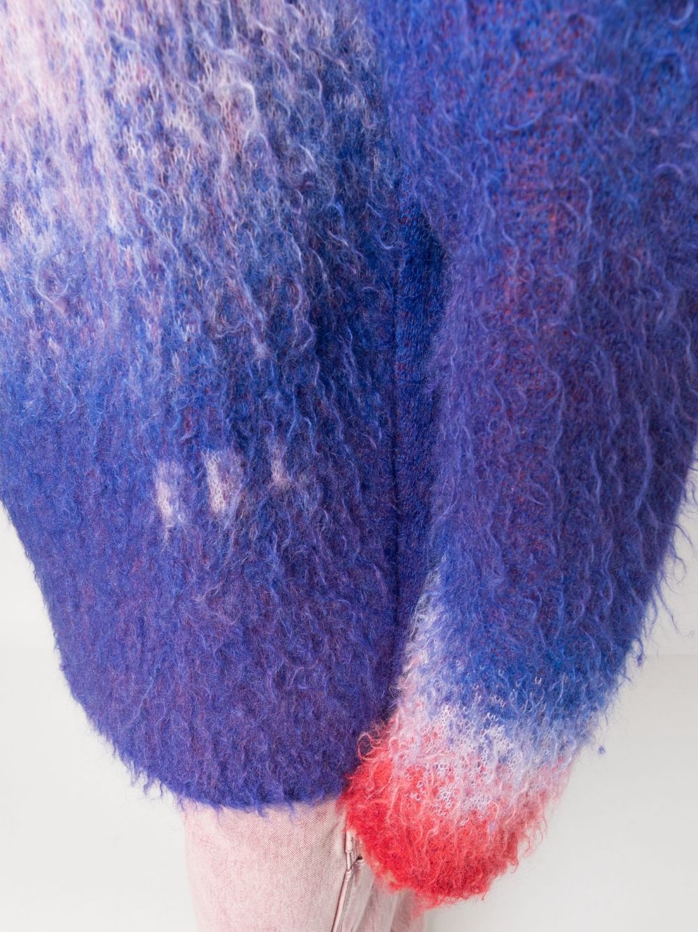 ombré-effect mohair-blend jumper - 6