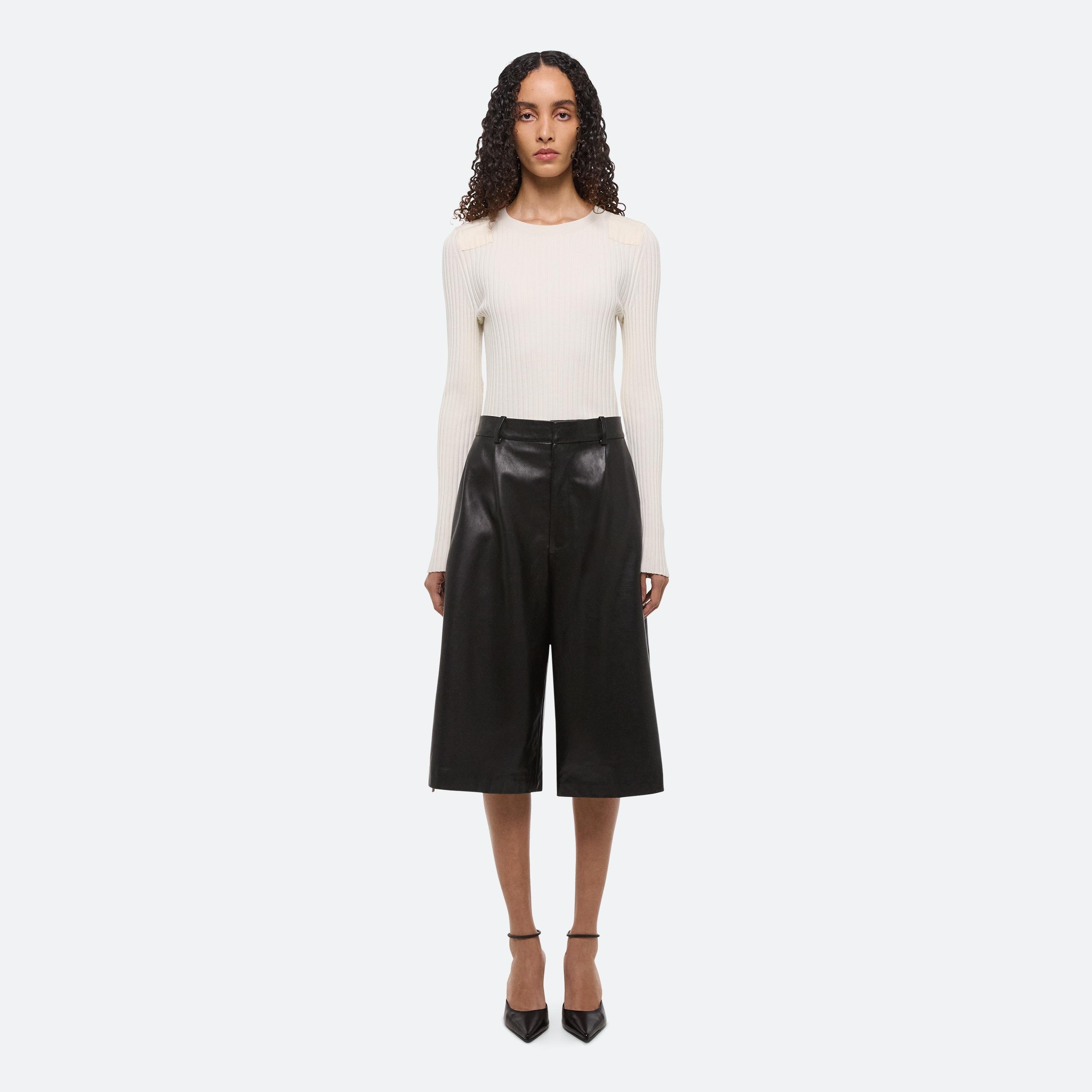LEATHER ZOOT SHORTS - 2