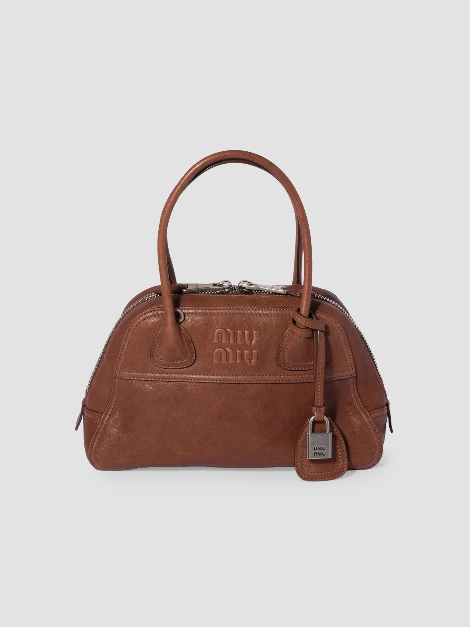 Women's Vivant Nappa Leather Top Handle Bag - Brown - 1